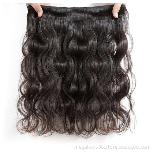 MEGALOOK Factory Price Cheap Virgin Human Indian Cuticle Aligned Hair Extension